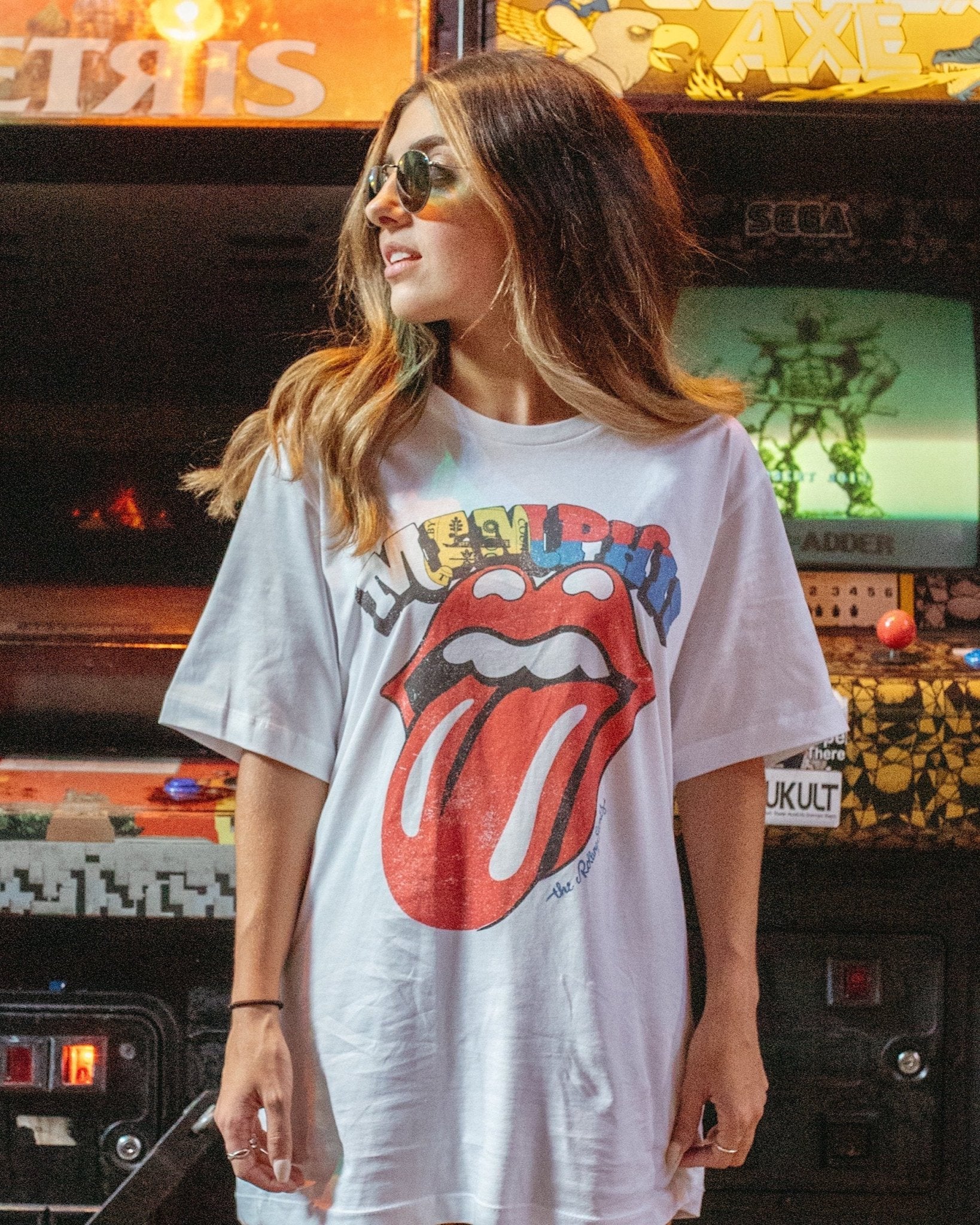 *PRE-ORDER* Rolling Stones Memphis Flag Rocker White Tee - shoplivylu