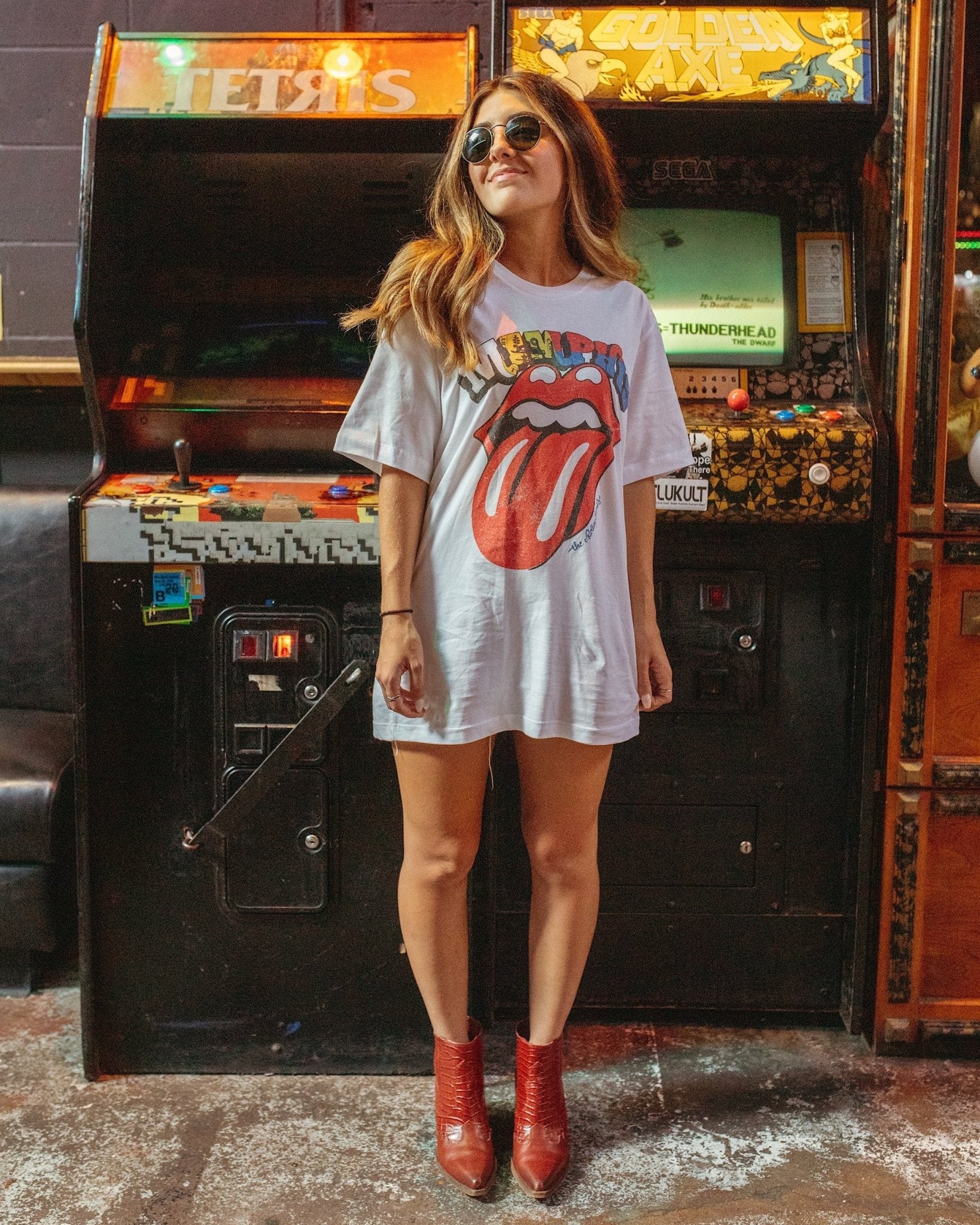 *PRE-ORDER* Rolling Stones Memphis Flag Rocker White Tee - shoplivylu