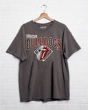 Rolling Stones MSU Bulldogs Baseball Diamond Off Black Thrifted Tee - shoplivylu