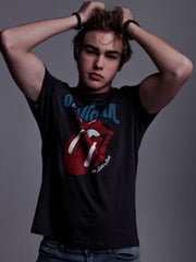 Rolling Stones Oklahoma Flag Rocker Off Black Tee (4462444642407)