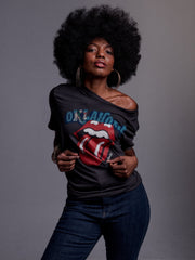 Rolling Stones Oklahoma Flag Rocker Off Black Tee (4462444642407)