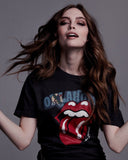 Rolling Stones Oklahoma Flag Rocker Off Black Tee - shoplivylu