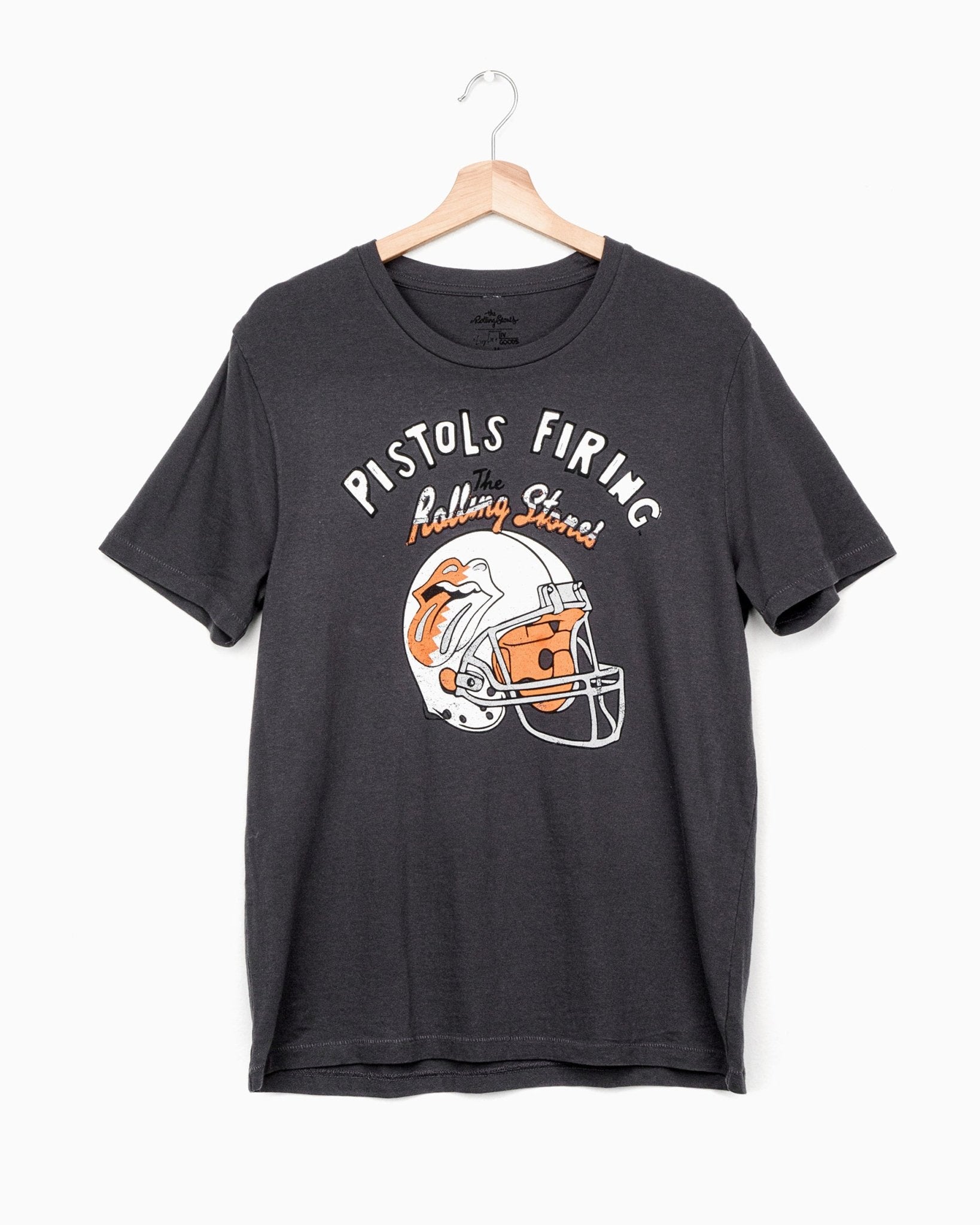 Rolling Stones OSU Helmet Lick Dark Gray Tee (4519337787495)