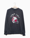 Rolling Stones OU Helmet Lick Dark Gray Sweatshirt - shoplivylu