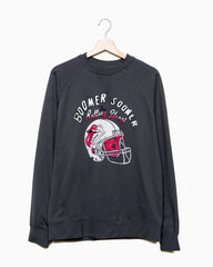 Rolling Stones OU Helmet Lick Dark Gray Sweatshirt - shoplivylu