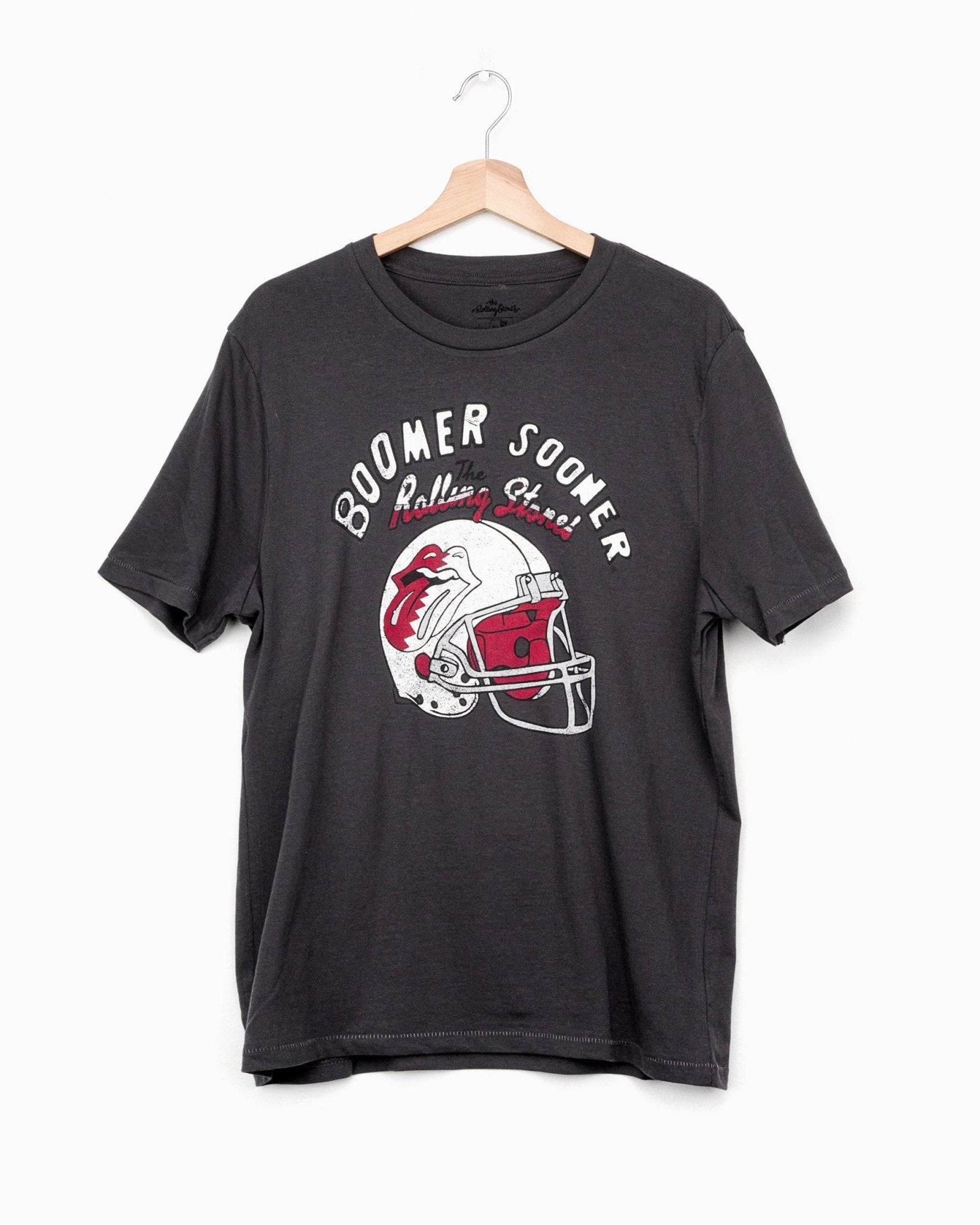 Rolling Stones OU Helmet Lick Dark Gray Tee (4519608090727)