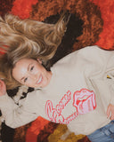 Rolling Stones OU Malibu Puff Ink Sand Thrifted Sweatshirt - shoplivylu