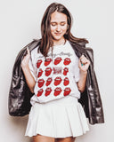 Rolling Stones OU Multi Lick White Tee - shoplivylu