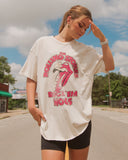 Rolling Stones Rock 'Em Hogs Off White Thrifted Tee - shoplivylu