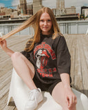 Rolling Stones Rock 'Em Texas Tech Off Black Oversized Tee - shoplivylu