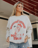 Rolling Stones Rock 'Em Texas Tech Sand Thrifted Sweatshirt - shoplivylu