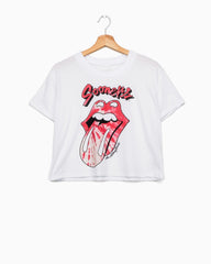 Rolling Stones Sooners Tie Dye Lick White Cropped Tee (4522417684583)