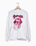 Rolling Stones Sooners Tie Dye Lick White Sweatshirt - shoplivylu