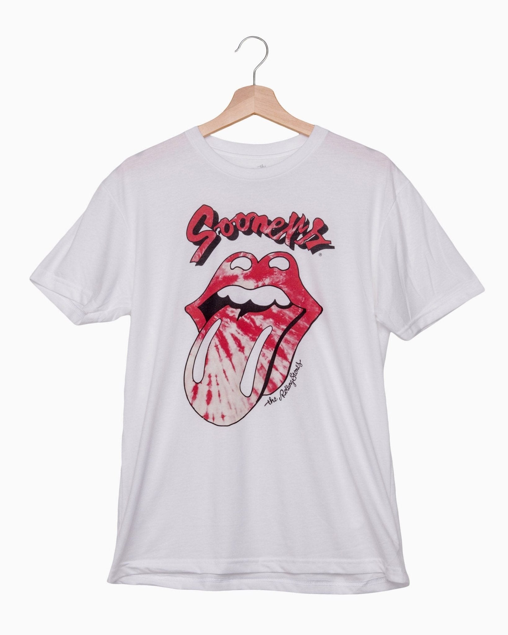 Rolling Stones Sooners Tie Dye Lick White Tee (4522427220071)