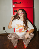 Rolling Stones Stoned Off White Thrifted Distressed Tee - shoplivylu