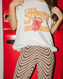 Rolling Stones Stoned Off White Thrifted Distressed Tee - shoplivylu