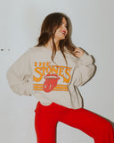 Rolling Stones Stoned Sand Thrifted Sweatshirt - shoplivylu