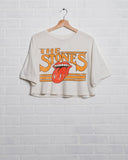 Rolling Stones Stoned White Cropped Tee - shoplivylu