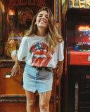 Rolling Stones Tennessee Flag Rocker White Tee - shoplivylu