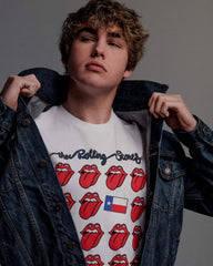 Rolling Stones Texas Flag Multi Lick White Tee - shoplivylu