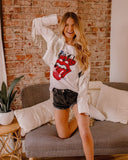 Rolling Stones Texas Flag Rocker White Tee - shoplivylu