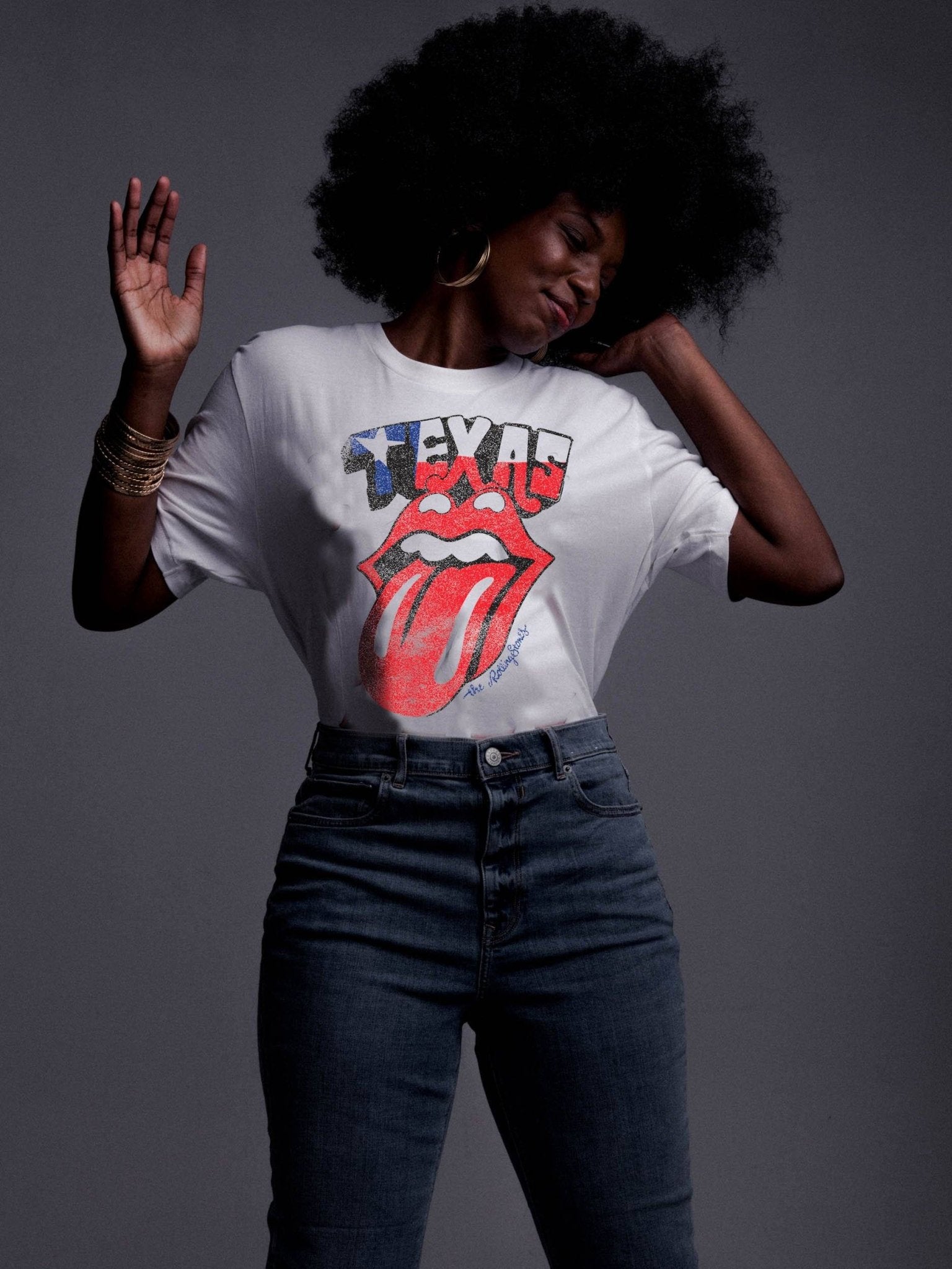 Rolling Stones Texas Flag Rocker White Tee (4513576124519)