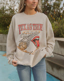 Rolling Stones Texas Tech Basketball Net Sand Thrifted Sweatshirt - shoplivylu