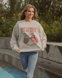 Rolling Stones Texas Tech Basketball Net Sand Thrifted Sweatshirt - shoplivylu