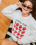 Rolling Stones Texas Tech Multi Lick White Sweatshirt - shoplivylu