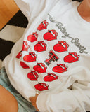 Rolling Stones Texas Tech Multi Lick White Sweatshirt - shoplivylu