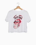 Rolling Stones Texas Tech Tie Dye Lick White Cropped Tee (4522445111399)