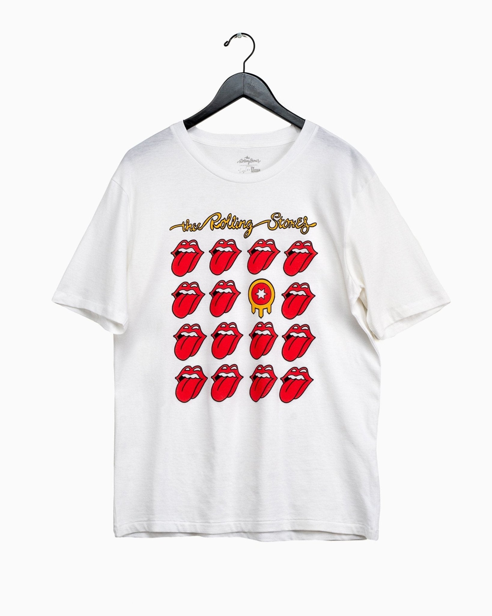 Rolling Stones Tulsa Flag Multi Lick White Tee (4462487797863)