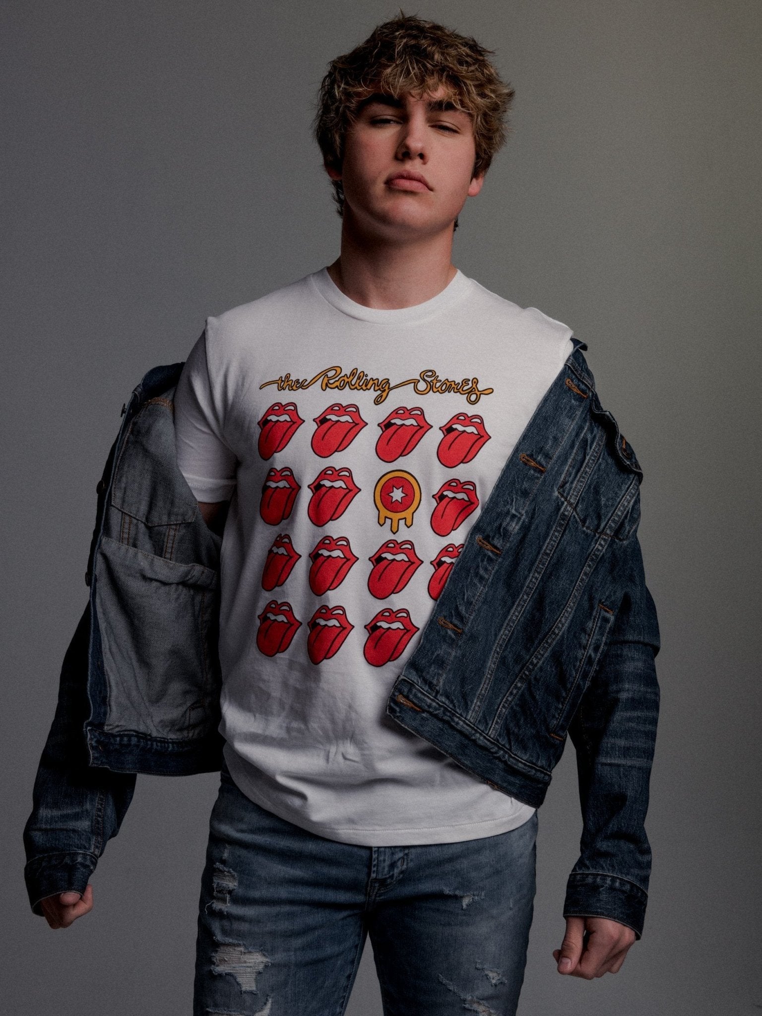 Rolling Stones Tulsa Flag Multi Lick White Tee (4462487797863)