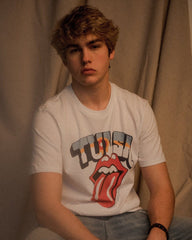 Rolling Stones Tulsa Flag Rocker White Tee - shoplivylu