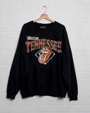 Rolling Stones Volunteers Baseball Diamond Black Thrifted Sweatshirt - shoplivylu