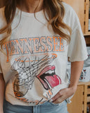 Rolling Stones Volunteers Basketball Net Off White Thrifted Tee - shoplivylu