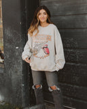 Rolling Stones Volunteers Basketball Net Sand Thrifted Sweatshirt - shoplivylu