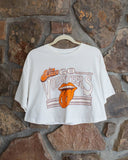 Rolling Stones Volunteers Stoned White Cropped Tee - shoplivylu