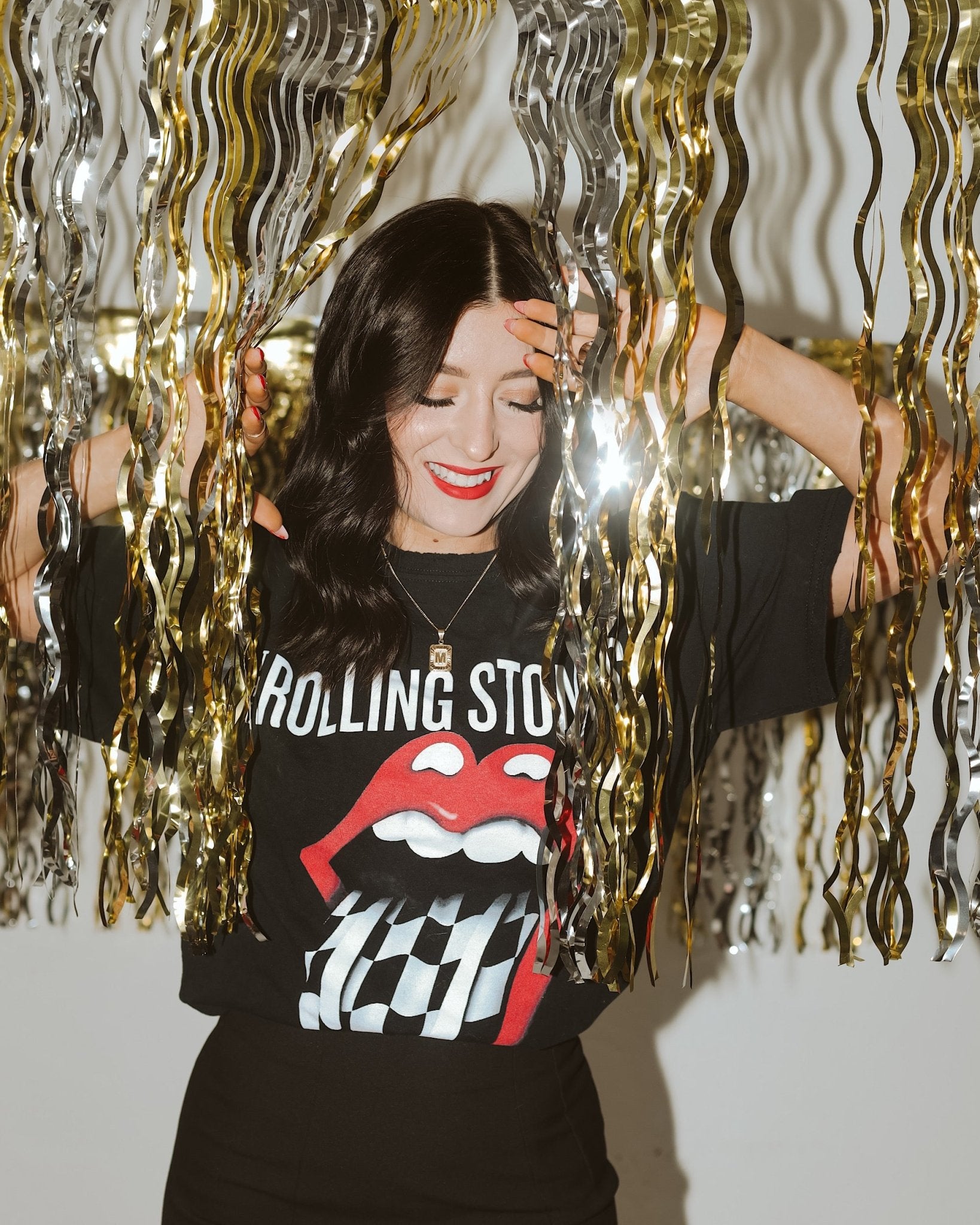 Rolling Stones Zip Code Night Black Thrifted Distressed Tee - shoplivylu