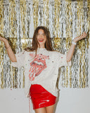 Rolling Stones Zip Code Off White One Size Tee - shoplivylu