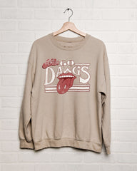 Rolling Stones MSU Bulldogs Stoned Sand Thrifted Sweatshirt - shoplivylu