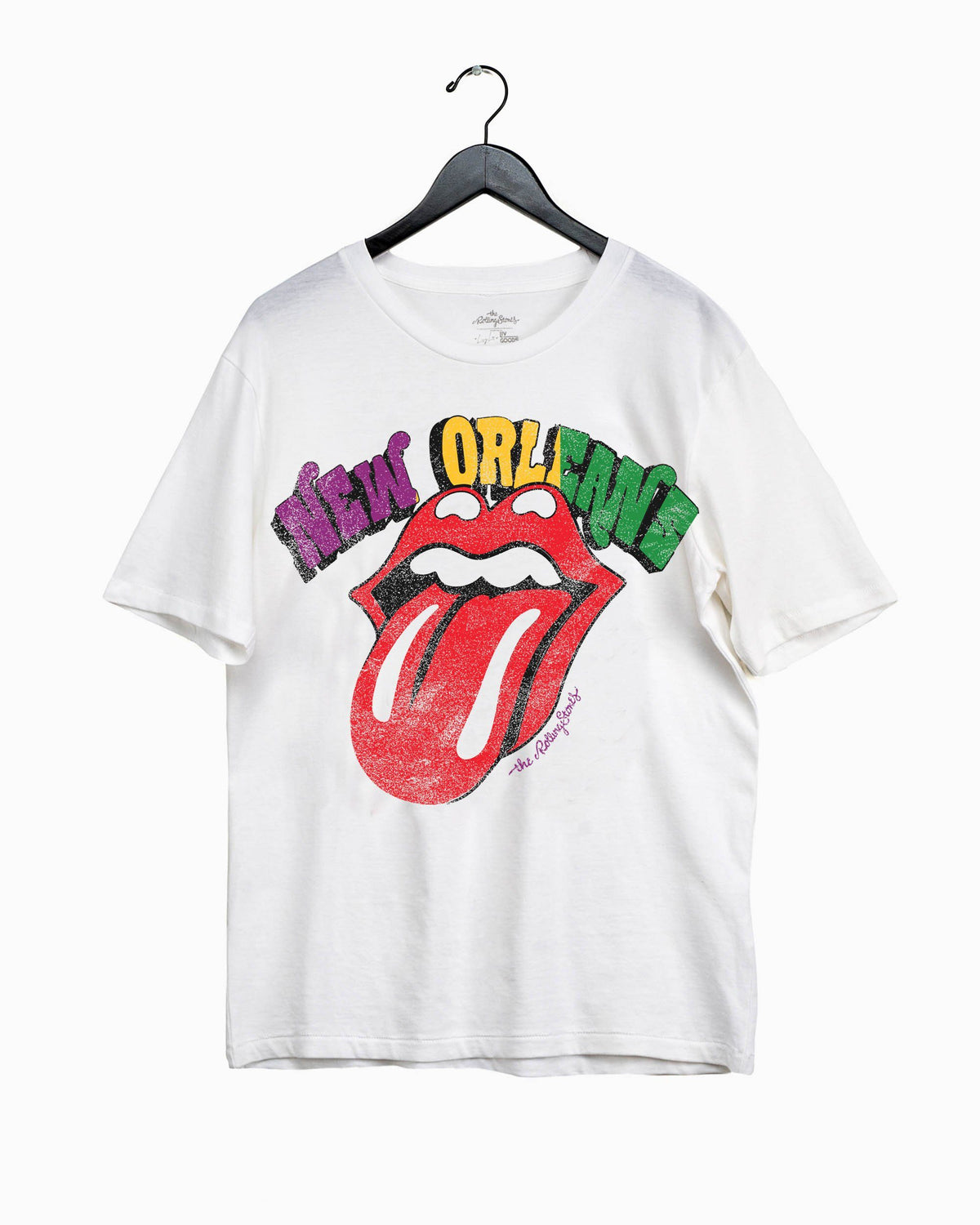 Rolling Stones New Orleans Flag Rocker White Tee (4555260297319)