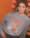 Sooners Basketball Fling Puff Ink Gray Thrifted Sweatshirt - shoplivylu