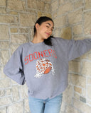 Sooners Basketball Fling Puff Ink Gray Thrifted Sweatshirt - shoplivylu
