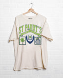St. Patrick's Day Patch Off White Thrifted Tee - shoplivylu