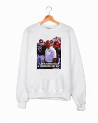 Switzer Hang Half a Hundred White Sweatshirt - shoplivylu
