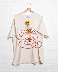 Texas Cowgirl Off White Thrifted Tee - shoplivylu