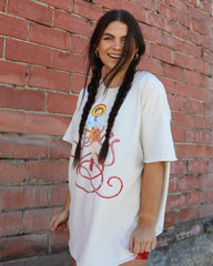 Texas Cowgirl Off White Thrifted Tee - shoplivylu