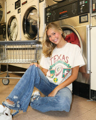 Texas Patch Off White Thrifted Tee - shoplivylu