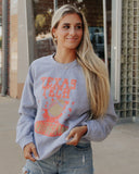 Texas Tech Football Party Gray Thrifted Sweatshirt - shoplivylu